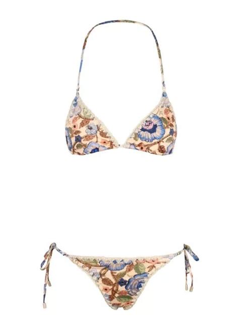 Zimmermann Junie Crochet Edge Bikini Multicolor