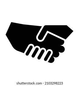 Handshake Silhouette Icon Simple Vector Stock Vector (Royalty Free ...