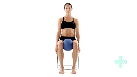 Seated Adduction Ball Squeeze Youtube