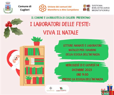 La Biblioteca E Il Comune Di Di Cuglieri Organizzano I Laboratori