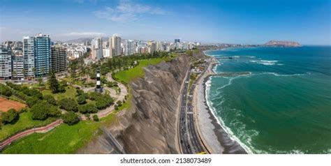 Lima Peru Aerial View Miraflores Town Stock Photo Shutterstock