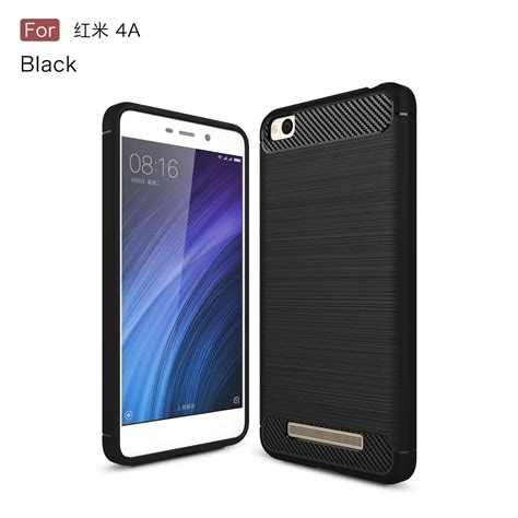 For Xiaomi Redmi A Cases Carbon Fiber Texture Brushed Soft Silicone