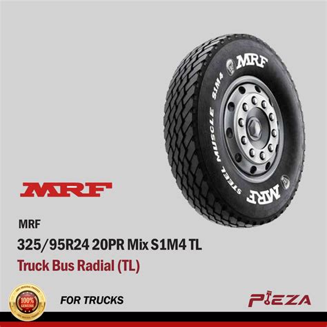 MRF Truck Bus Radial TL 325 95R24 20PR Mix S1M4 TL Pieza Automotive PH