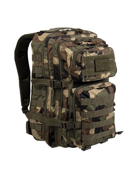 Mochila Tactica Militar Us Assault Lg Woodland De Miltec Tssm