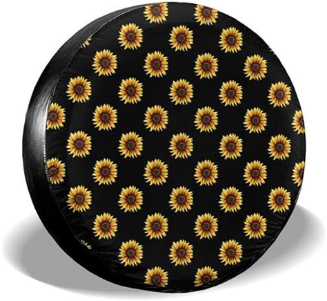 Sunflower Spare Tire Cover Polyester Universal Wheel Tire