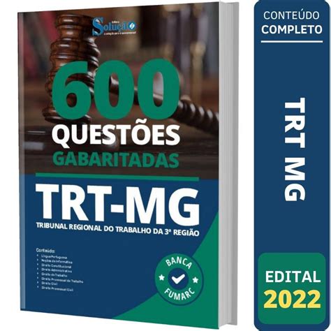 Caderno De Questões Trt Mg Questões Gabaritadas Submarino