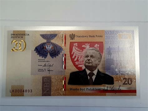 Banknot 20 Złotych 2021 Lech Kaczyński Unc 12693143412 Oficjalne