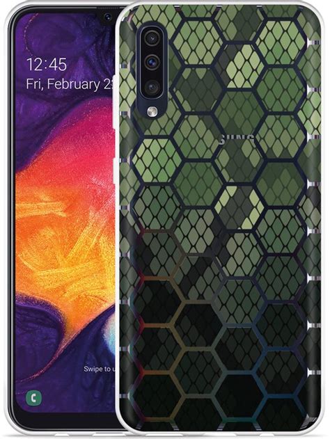 Hoesje Geschikt Voor Galaxy A Snakeskin Honeycomb Bol