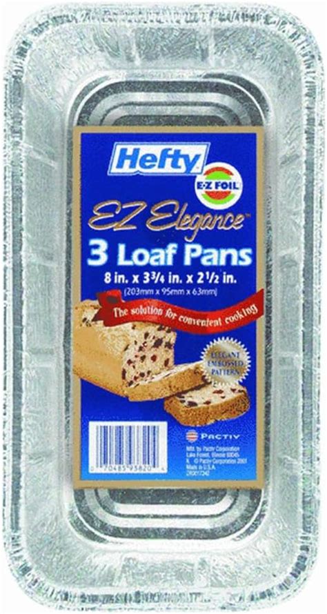 93820 Hefty Ez Foil Aluminum Rectangular Medium Loaf Pan 8x3 75x2 5 12 3 Cs By E Z Foil Amazon