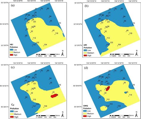 Spatial Distribution Map For Groundwater Quality Indices And Overlay