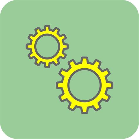 Gears Filled Yellow Icon 42861851 Vector Art At Vecteezy