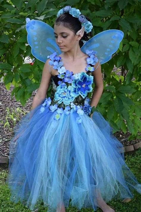 Garden Flower Fairy Tutu Dressblue Fairy Tutu Dress D Etsy Fairy