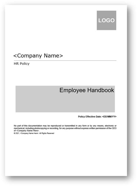 Employee Handbook Template High Quality Template 2024