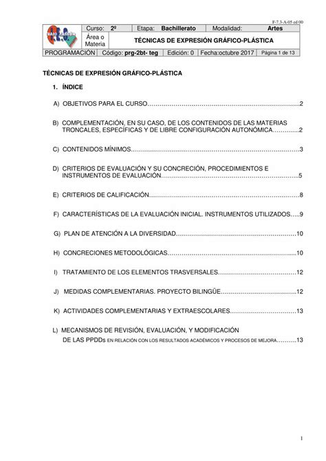 PDF TÉCNICAS DE EXPRESIÓN GRÁFICO PLÁSTICA 1 influencia de las