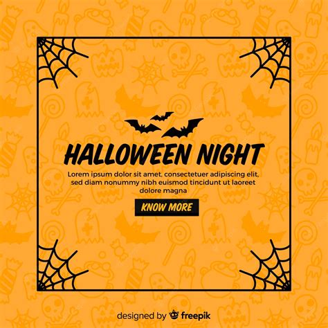 Free Vector Creepy Halloween Frame With Vintage Style