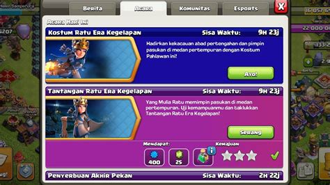 Tantangan Ratu Era Kegelapan Dark Ages Queen Challenge Coc Youtube