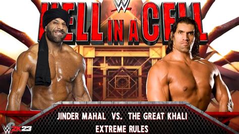 Full Match Jinder Mahal Vs The Great Khali Extreme Rules Match WWE