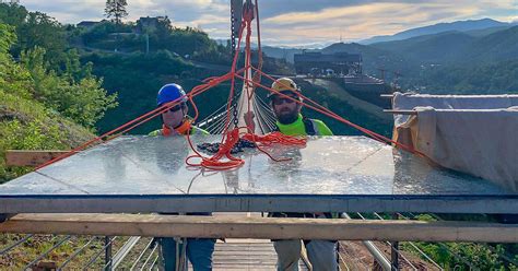 Glass Panel Cracks On Gatlinburg Skybridge After Guest Does Baseball Slide