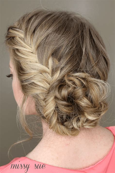 French Fishtail Braid Bun