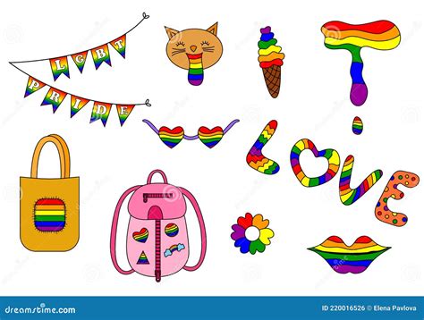 Lgbt Pride Month Vector Collection Of Lgbtq Community Symbols With