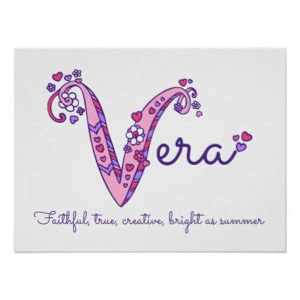 Vera initial V doodle art name and meaning Poster | Zazzle | Doodle art ...