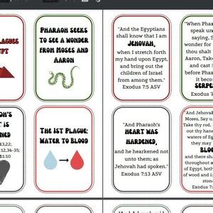 10 Plagues, Ten Plagues Bible, Ten Plagues of Egypt, Bible Flash Cards ...