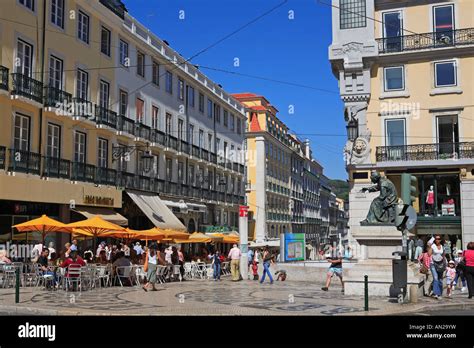 Portugal Lisbon Chiado Rua Garrett Stock Photo Alamy