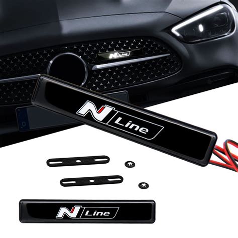 Car Accessories Auto Exterior Car Front Hood Grille Emblem Led Lights