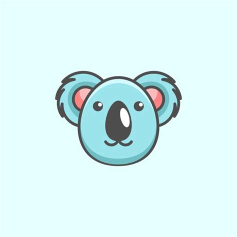 Logo De Conception De Dessin Anim Mignon Koala Vecteur Premium