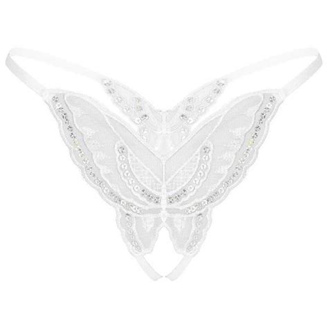 YIZYIF Micro String Sexy Femme Ouvert Entrejambe Mini Bikini Thong Tanga Dentelle Slip Type A
