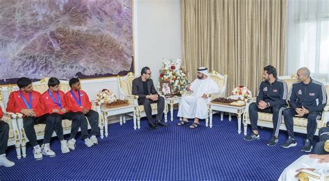 The Crown Prince Of Fujairah Receives The Players And Delegation Of The