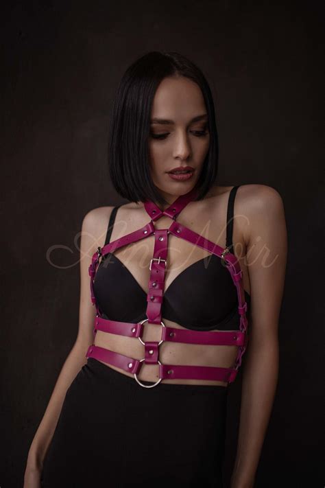 Leather Harness Women Harness Bra Red Leather Harness Harness