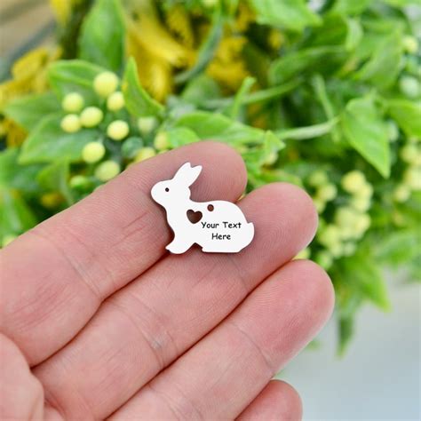 Silver Bunny Charm Etsy