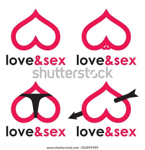 Sex Shop Logo Hearts Collection Vector De Stock Libre De Regalías 426899989 Shutterstock