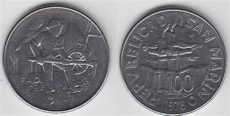 San Marino 1978 100 Lire FAO Erhaltung siehe Scan Vorzüglich bis