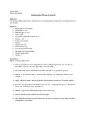 Efficacy Of Antacids Lab Report Co Docx Crystal Ortiz Chem 1412