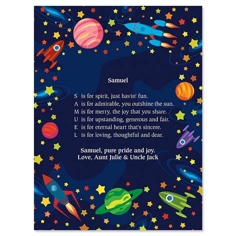 Space Name Poem Print Current Catalog