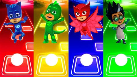 Catboy 🆚 Owlette 🆚 Gekko 🆚 Romeo Pj Masks Tiles Hop Edm Rush Youtube