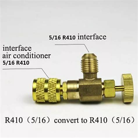 ADAPTATEUR DE VANNE de charge de réfrigération compact R410 R22 pour