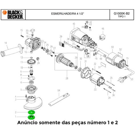 Kit Flange De Aperto Flange De Apoio P Esmerilhadeira G1000 Black E