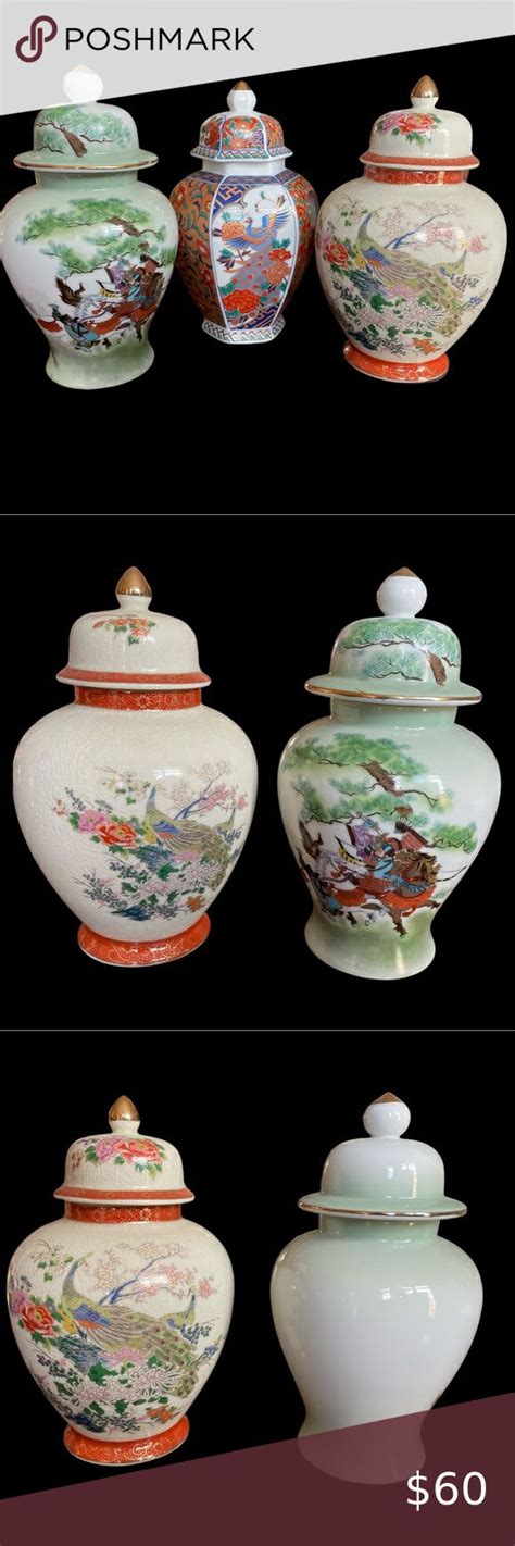 Vintage Japanese Ginger Jars By Satsuma Andrea By Sadek And Unknown