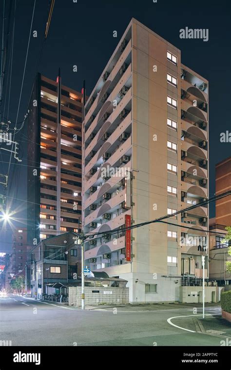 Facade Apartment Building In Japan Fotos Und Bildmaterial In Hoher