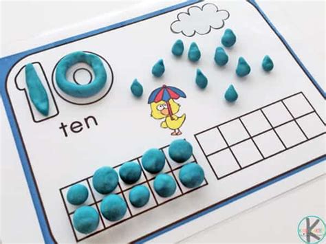 Free Counting To 20 Spring Playdough Mats