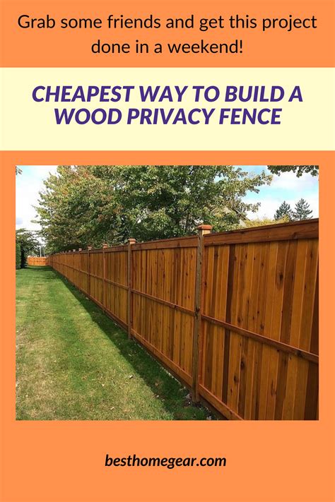 Cheapest Way To Build A Wood Privacy Fence Diy 2019 Diy Wood Fence Protect Garden Wood