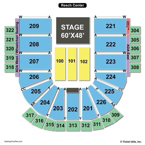 Resch Center Seating Chart Wwe | Cabinets Matttroy