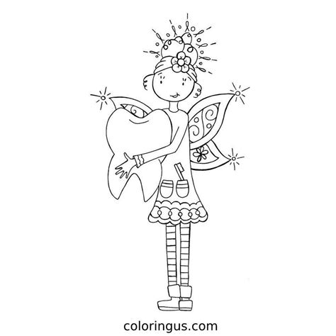 Tooth Fairy Sheet Coloring Page Coloringus