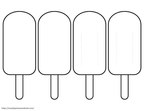 Free Printable Popsicle Template Ice Cream Crafts Templates