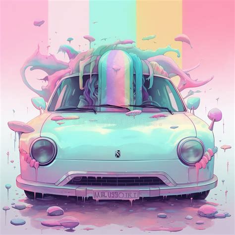 Weirdcore Grunge Automobile Scene Created Using Ai Generative Stock