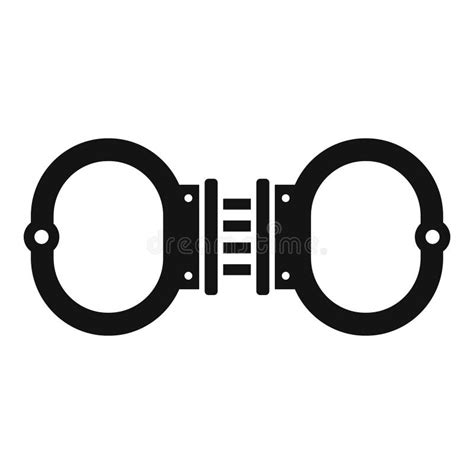 Pair Of Metal Handcuffs For Arresting Criminals Stock Vector