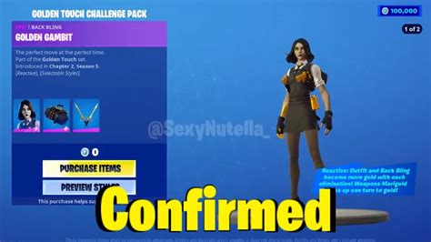 Female Midas Marigold Skin Confirmed Release Date In Fortnite Golden Touch Challenge Pack